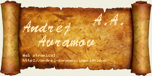 Andrej Avramov vizit kartica